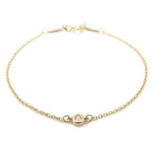 TIFFANY 18k Gold Diamond Charm Bracelet